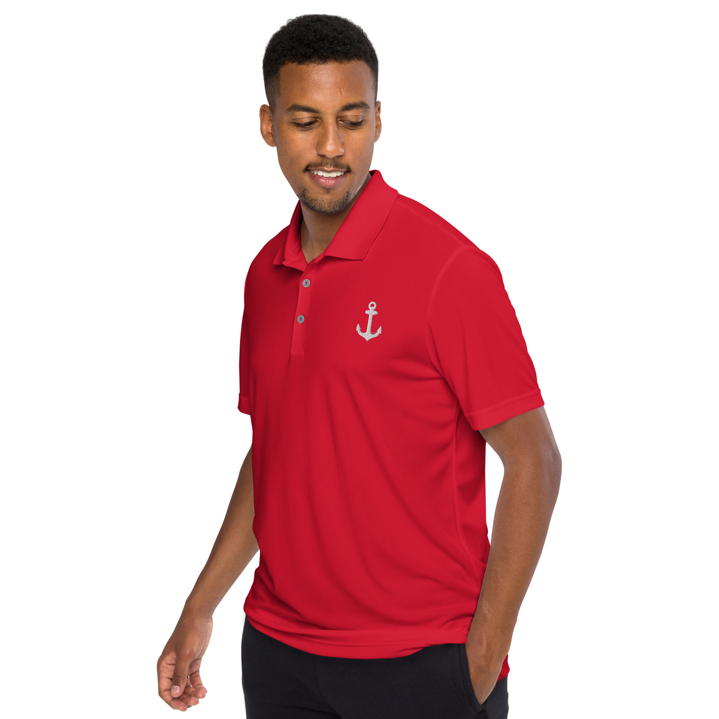 Anchor Adidas Performance Polo Shirt - Red
