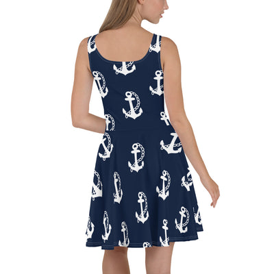 Anchor Swing Dress - Nautical Navy