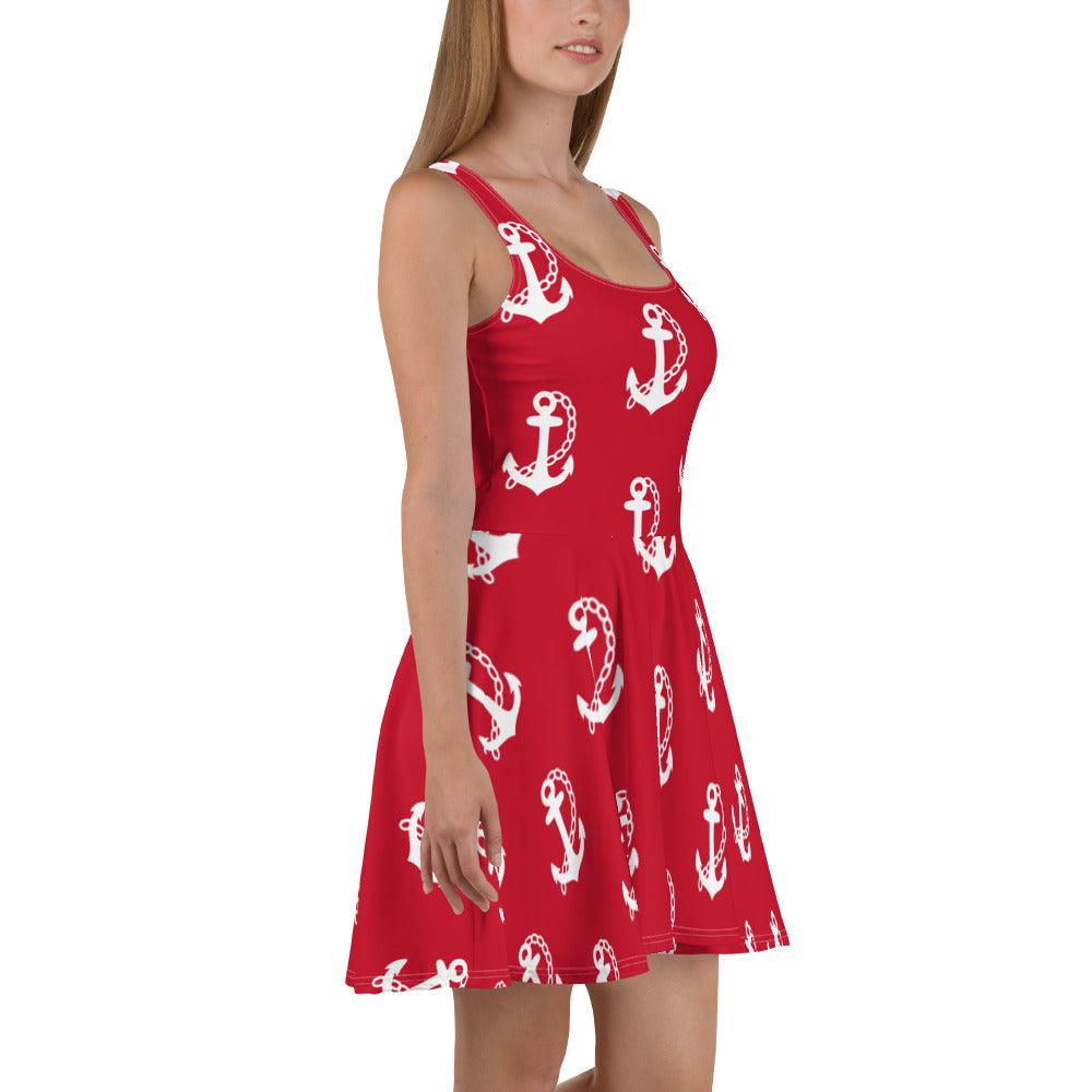 Anchor Swing Dress - Nautical Red Its The Donnellys Store Anchor Swing Dress - Nautical Red Its The Donnellys Store