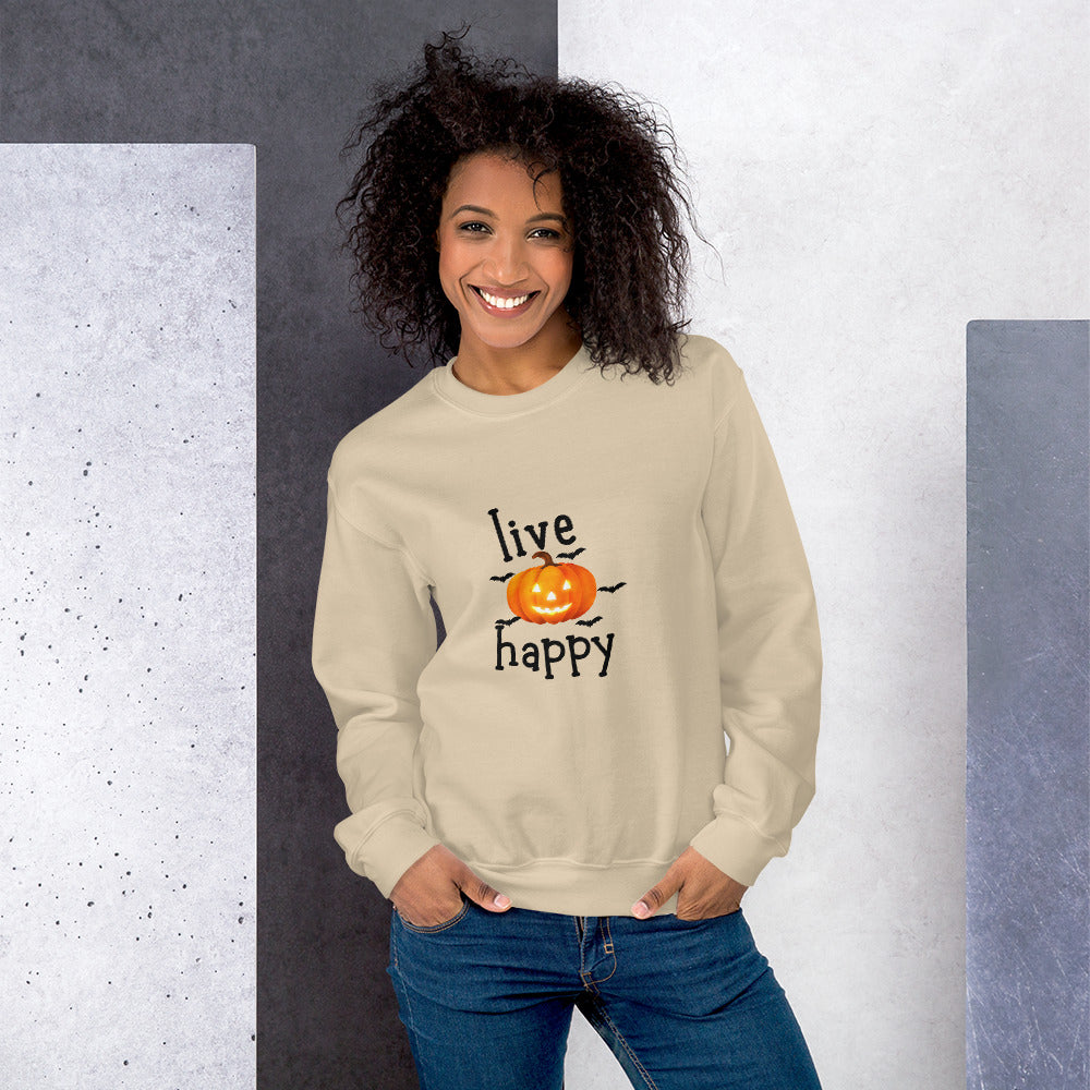 Unisex Sweatshirt, live happy