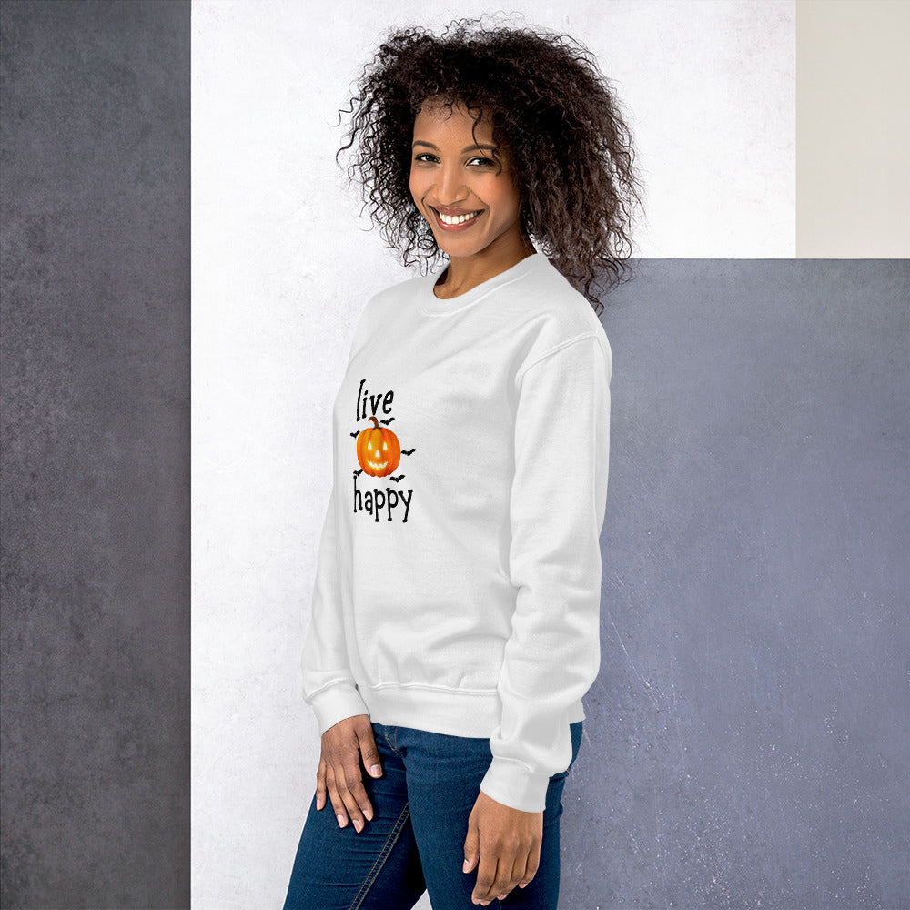 Unisex Sweatshirt, live happy