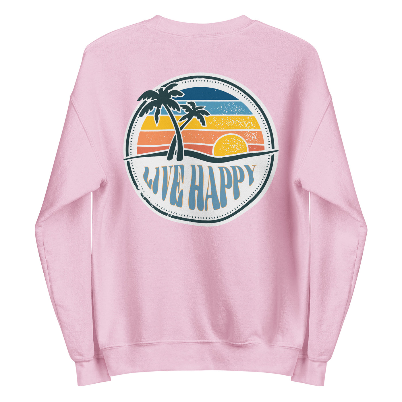 Live Happy Sunset Crewneck Sweatshirt