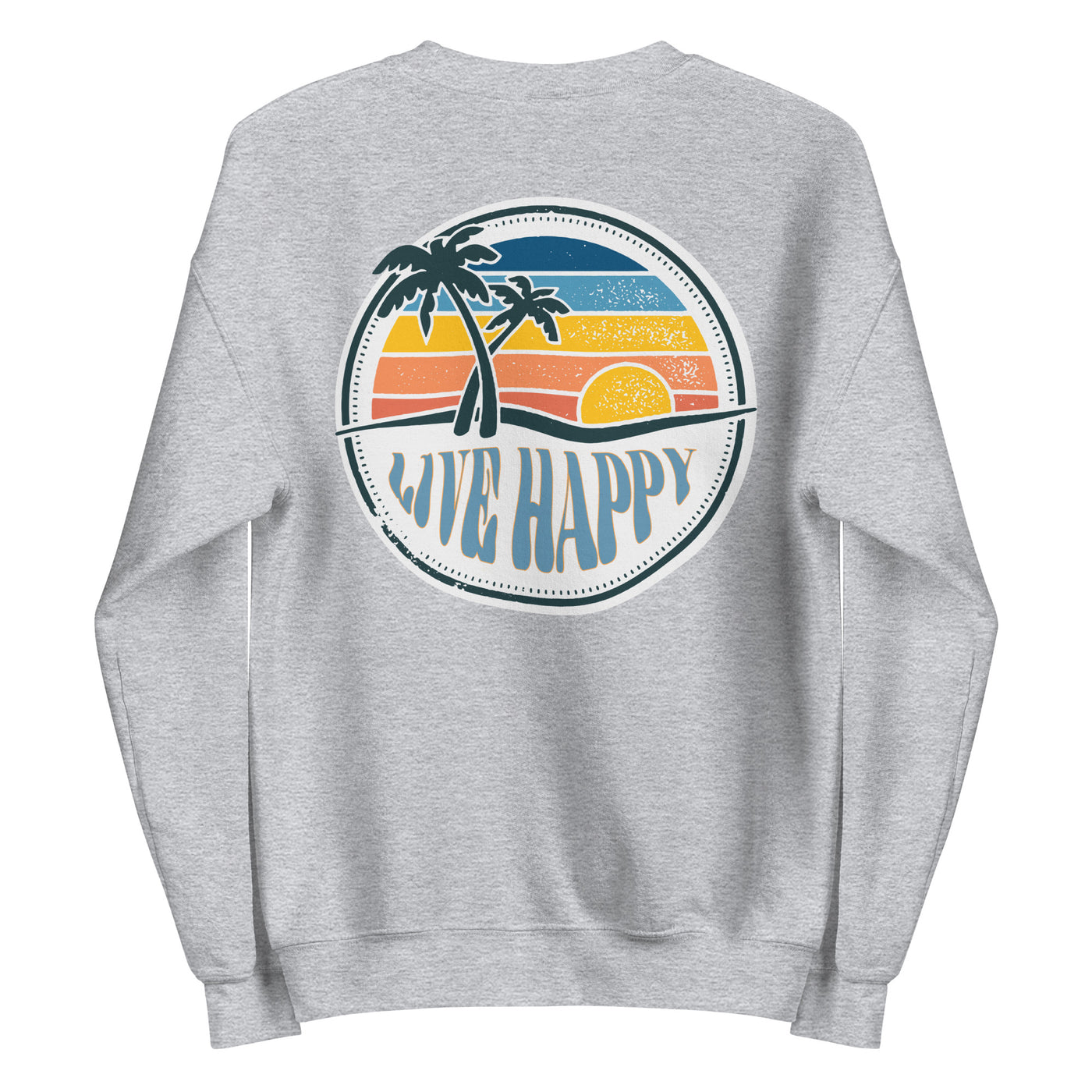 Live Happy Sunset Crewneck Sweatshirt
